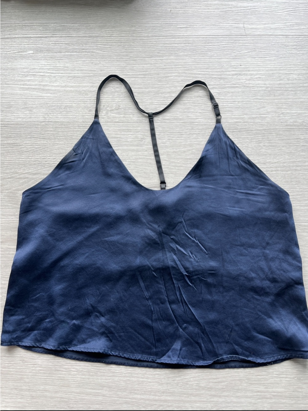 lunya Navy Silk Cami pajama set